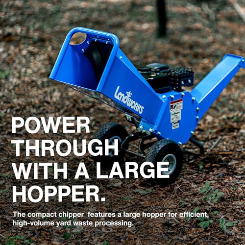 Wood Chipper Shredder Mulcher, 7 HP Gas Powered, 3 Inch Capacity A714