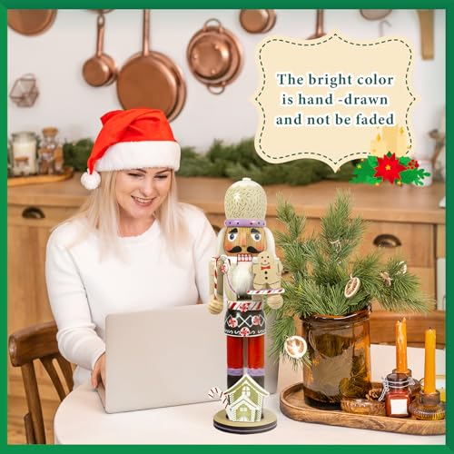 Gingerbread Chef Nutcracker Wooden Christmas Decorations L619768