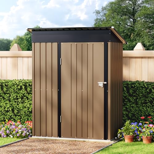 Outdoor Steel Storage Shed with Lockable Doors and Windows E249038