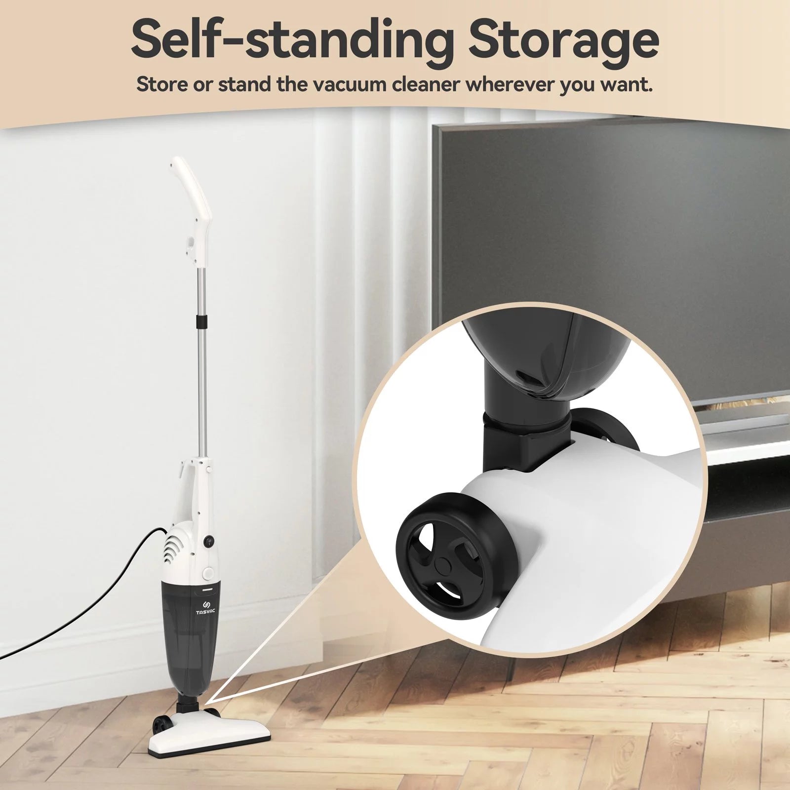 Corded Stick Vacuum Cleaner 18kPa Lightweight 3-in-1 for Hardwood Floor Pet Hair E955