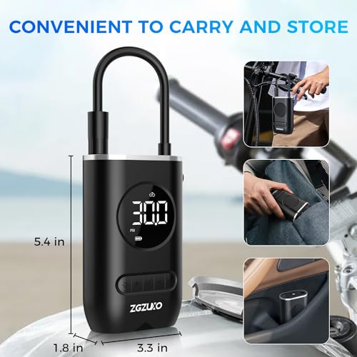 Portable Tire Inflator Air Compressor 150PSI Cordless Pump with Pressure Gauge I943
