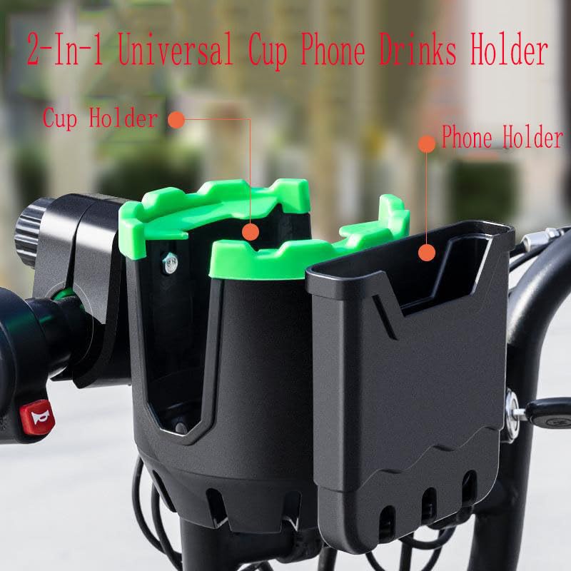Cup Holder with Phone Holder for Bike, Stroller, Wheelchair U889