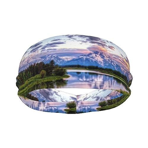 Sweatbands Sports Headband for Men and Women, Breathable Non-Slip Fabric for Running Cycling Yoga P23732