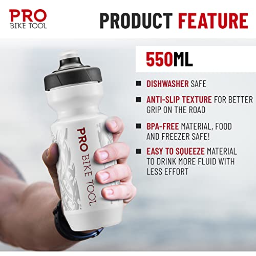 Bike Water Bottle 550 ml for Cycling and Fitness I881851