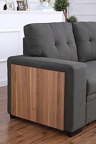 4-in-1 Convertible L Shaped Couch with Pull Out Bed and Storage Z983