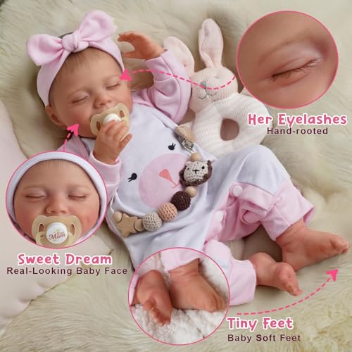 Lifelike Reborn Baby Doll 20 Inch Realistic Newborn Vinyl Doll for Kids A6842