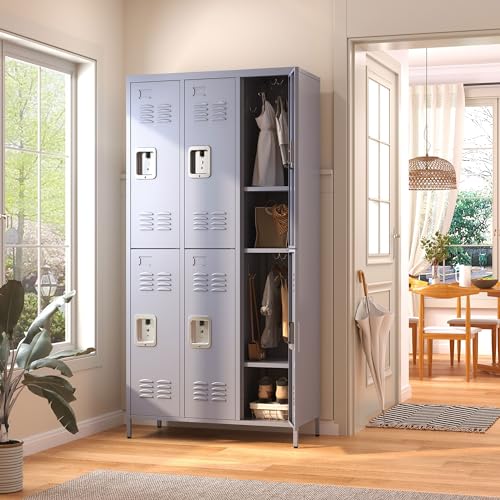 Steel Lockers for Employees, Lockable Storage Cabinet with Assembly X270
