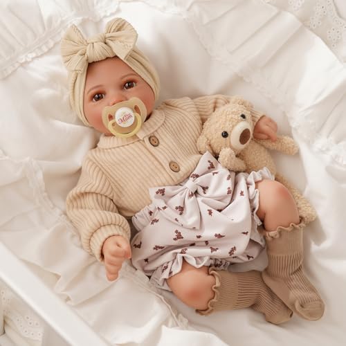 Reborn Baby Doll Sunny - 17 Inch Soft Vinyl Realistic Poseable Doll with Accessories L43468