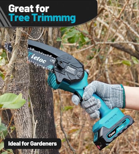 6 Inch Mini Electric Chainsaw Cordless Battery Powered, Hand Held Saw for Wood Trimming V216130