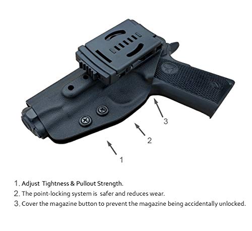1911 OWB Kydex Holster for 4.25" Barrel, Outside Waistband Carry with Belt Clip A225481