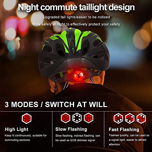 Adult Bike Helmet with Light and Sun Visor H53604
