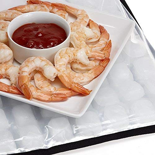 Party Mat Chiller for Cold Serving Food Buffet Cooler (19" x 15", Black, 2 Pack) B789