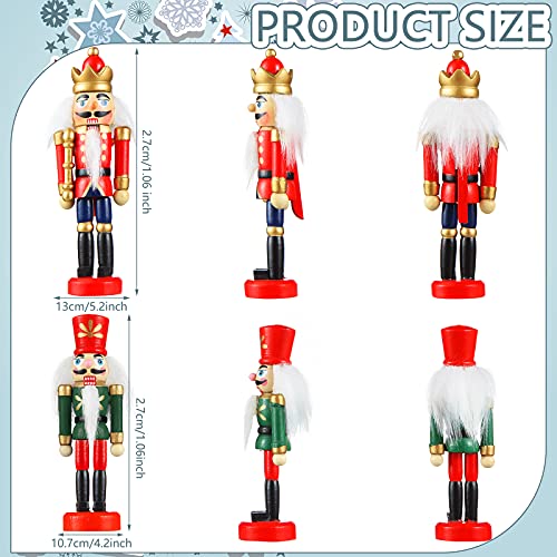Christmas Nutcracker Ornament Wooden Soldier Hanging Decorations (12 Pcs) U493935