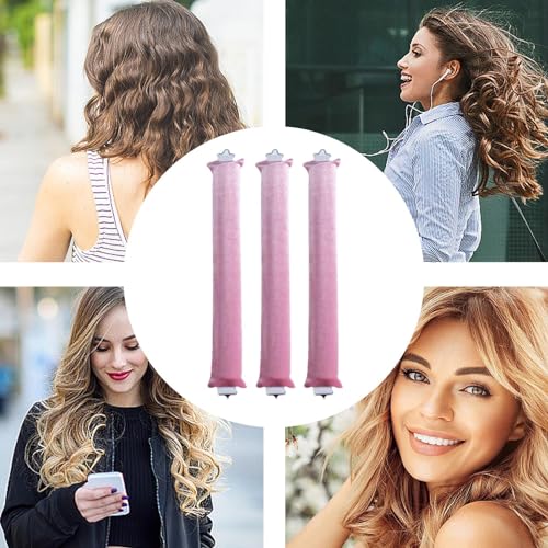 Velvet Heatless Curling Rods with Hook for Overnight Curls J469