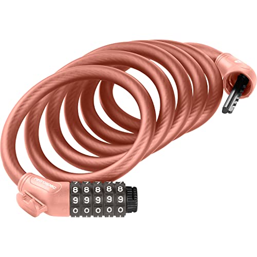 6 ft Coiled Cable Bike Lock with 5-Digit Combination and Mounting Bracket T85434