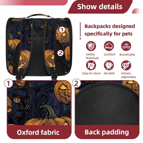 Halloween Pet Carrier Airline Approved for Small Medium Dogs Cats S688252
