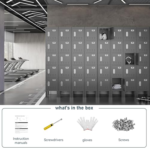 Metal Cabinet with Lockable Door for Office, Gym, School, Home A290