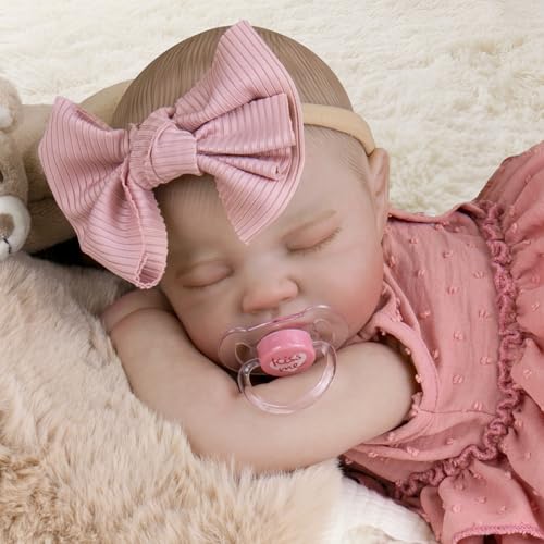 Reborn Baby Doll Girl 20" Realistic Sleeping Newborn with Feeding & Outfit Set F6590