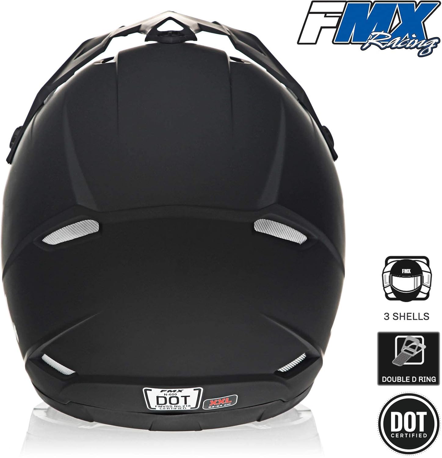Adult Motocross Dirt Bike Off-Road Helmet Matte Black X-Small M666011