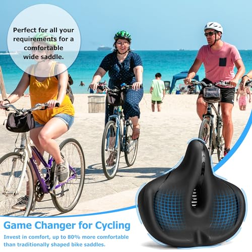 Oversized Comfort Bike Seat with Extra Wide Padded Cushion Z56075