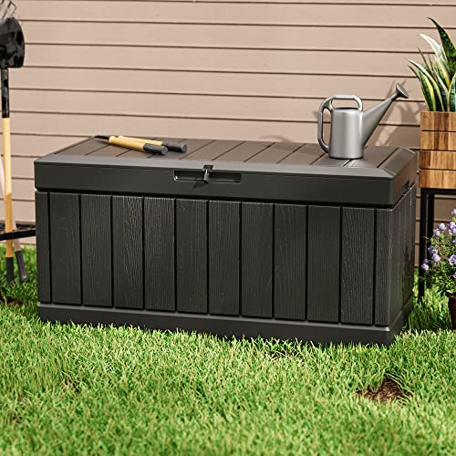 31 Gallon Outdoor Deck Box for Patio Furniture and Garden Tools W716487