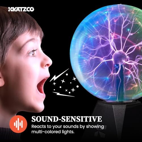 7 Inch Plasma Ball Lamp - Touch and Sound Sensitive Electric Globe with Lightning Effects R48981