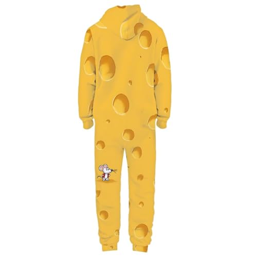 Adult Onesie Hooded One-Piece Pajama Zipper Jumpsuit for Men and Women I930