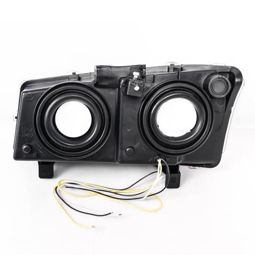 Headlights Assembly with LED Sequential Signal for Chevy Silverado Avalanche 2003-2006, Black Housing V223796