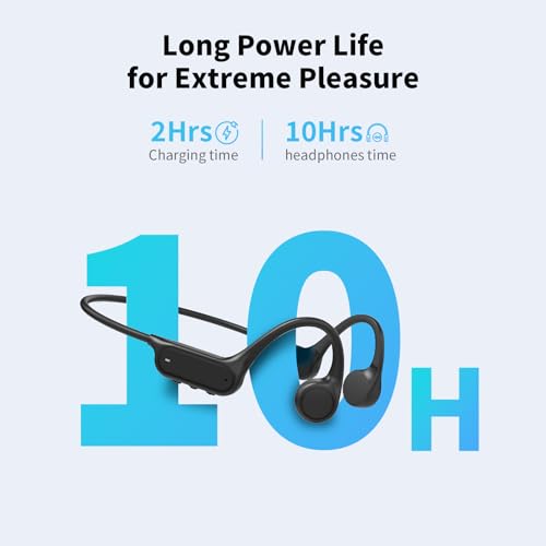 Bone Conduction Open Ear IPX8 Waterproof Bluetooth Headphones with Mic for Swimming Sports X38358