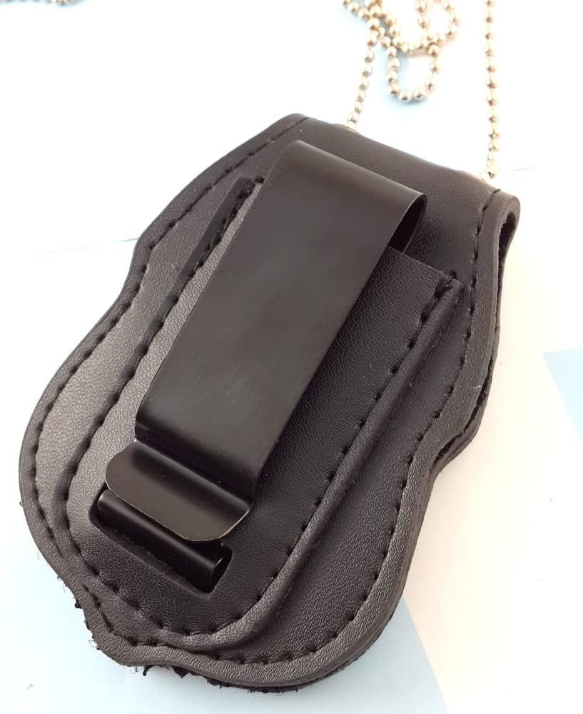 Concealed Weapon Carry Permit Badge & Leather Holder F483456