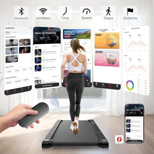 Walking Vibration Pad with APP, 3 in 1 Under Desk Treadmill, Low Noise with Remote Control K2989