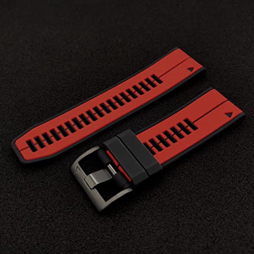 Silicone Watch Bands for Garmin Fenix 7X, 26mm, Soft Sport Waterproof Strap C85791