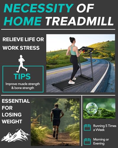 Walking Pad Treadmill for Home, 2.5HP Electric with 12 HIIT Modes, Space Saving, Foldable Z315