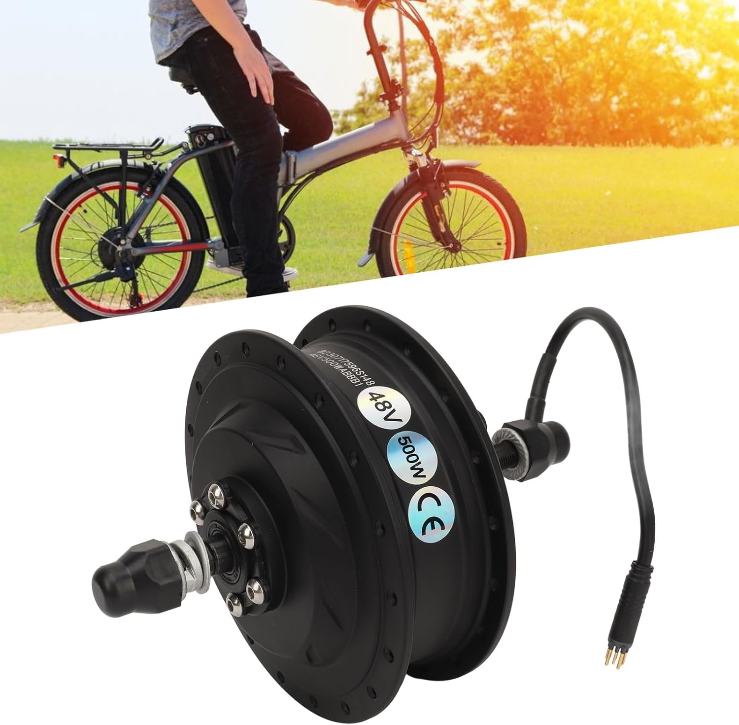 Electric Bicycle Gear Hub Motor, 48V 500W, Aluminum Alloy Wheel Rim A56595