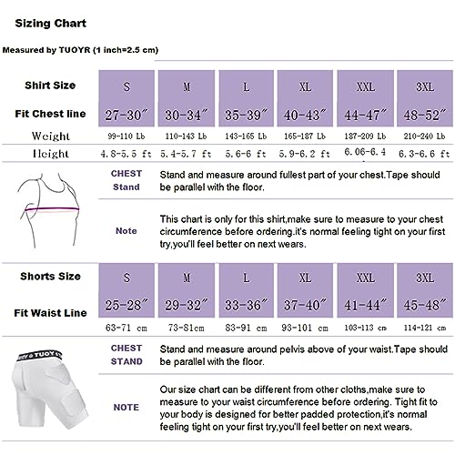 Men's Padded Compression Shirt and Short Set Protective Gear Y504