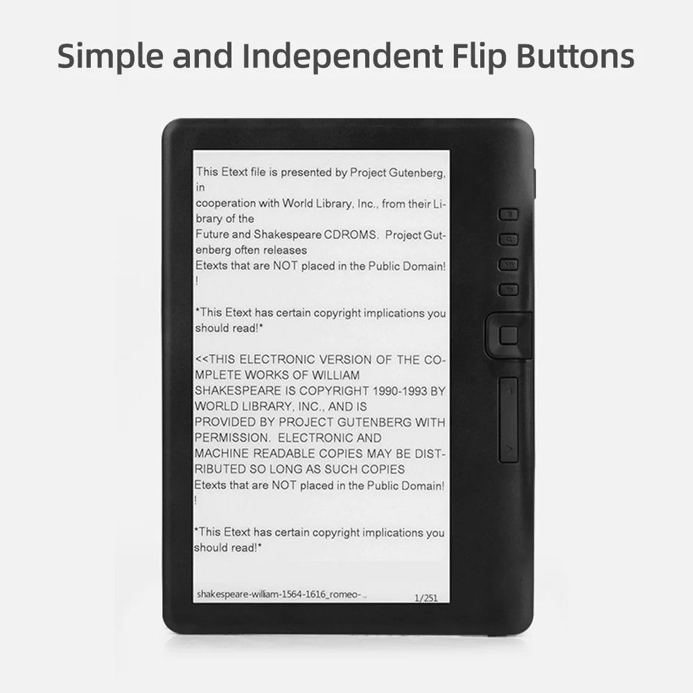 Portable E-book Reader 7 inch with 8GB Memory Q5199