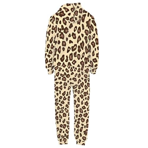 Adult Onesie Hooded One-Piece Pajama Zipper Jumpsuit for Men and Women I930