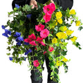 MXZ 26in Uv Simulation Artificial Flower,24 Bunches Artificial Morning Glories,Fade Resistant Outdoor Flowers,Fake Petunias,Realistic Outdoor Artificial Flowers