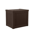 Outdoor Storage Box 22 Gallon Resin Deck Box with Flat-Lid Bench Seating B591