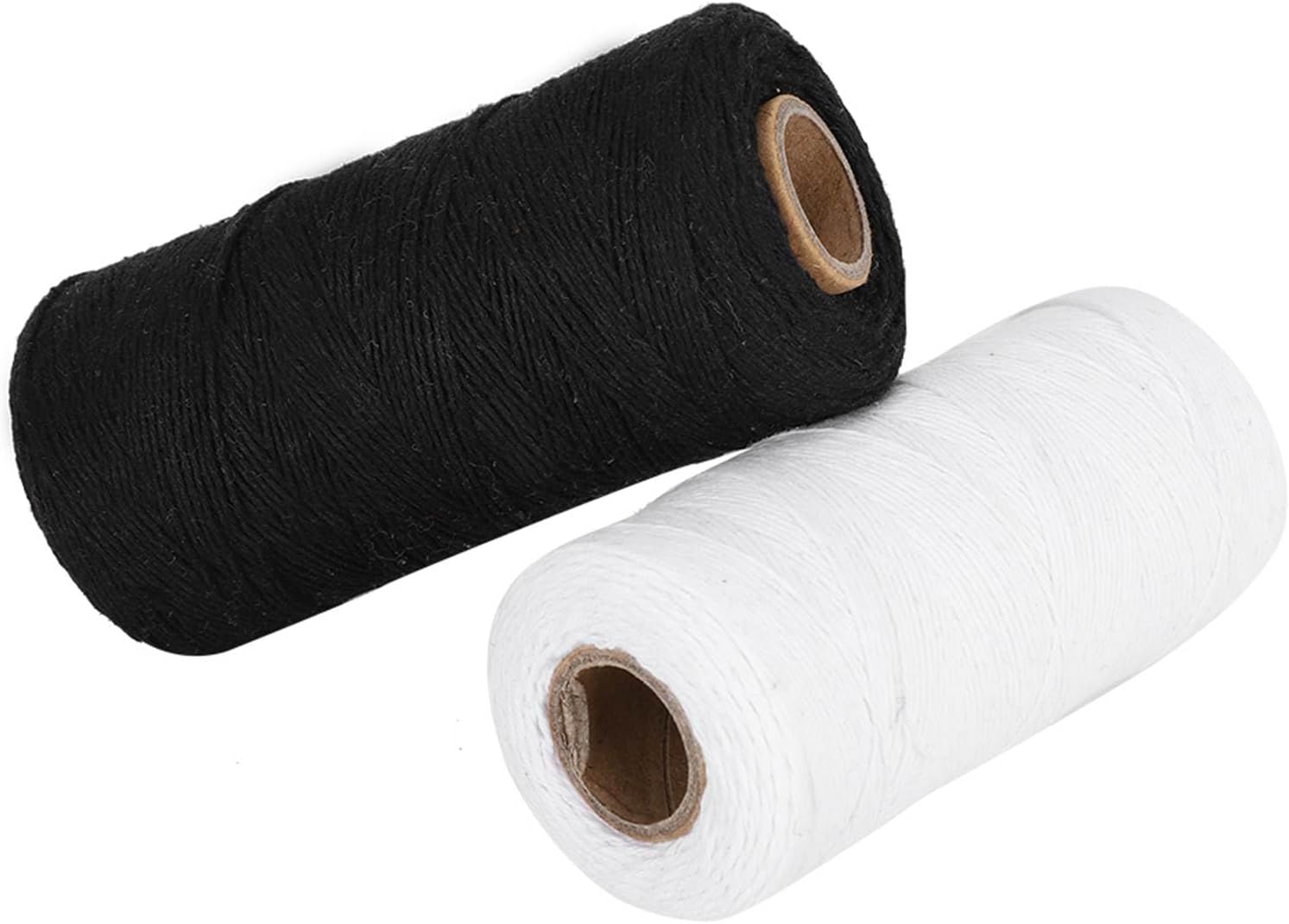 2Pcs Loom Warp Thread, 250M 1mm Cotton Weaving Yarn for Rug Tapestry Blanket T1281