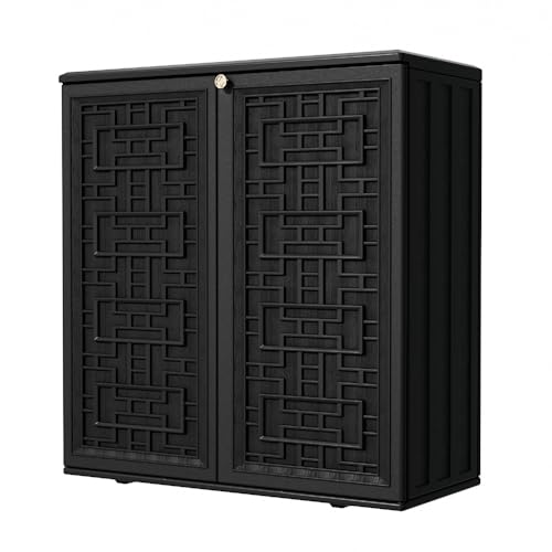 Outdoor Storage Cabinet Waterproof with Shelf for Patio and Garden U239