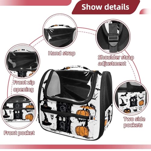 Halloween Pet Carrier Airline Approved for Small Medium Dogs Cats S688252