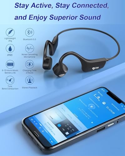 Bone Conduction Wireless Sport Headphones with Noise-Canceling Mics E40369