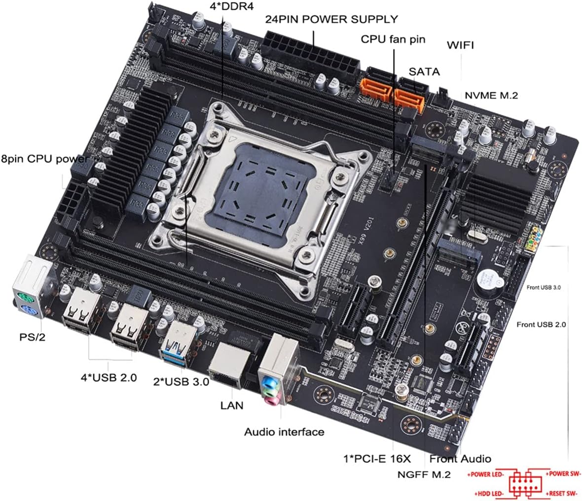 Motherboard for LGA2011-3 with Dual M.2 NVME and DDR4 ECC Support P7463