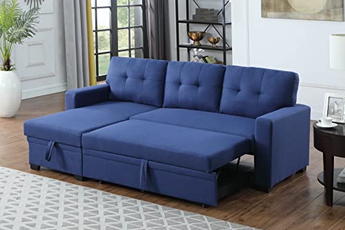 4-in-1 Convertible L Shaped Couch with Pull Out Bed and Storage Z983