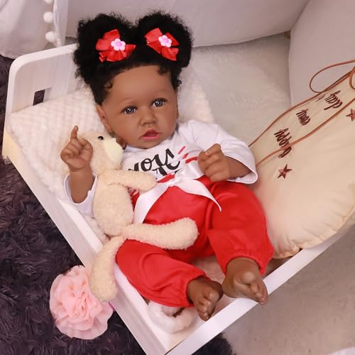 22.8 Inch Realistic African American Baby Doll with Soft Body K201