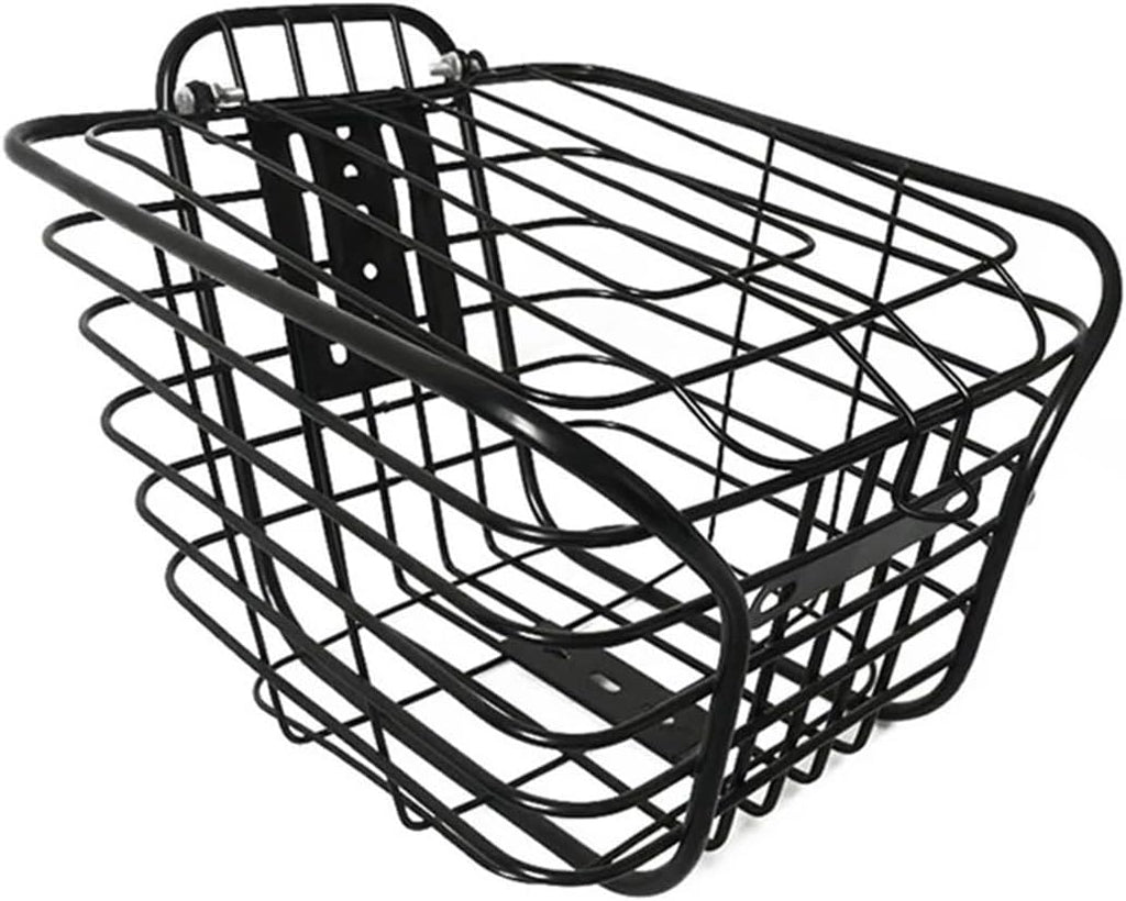Large-Capacity Metal Bike Front Basket with Cover S122911
