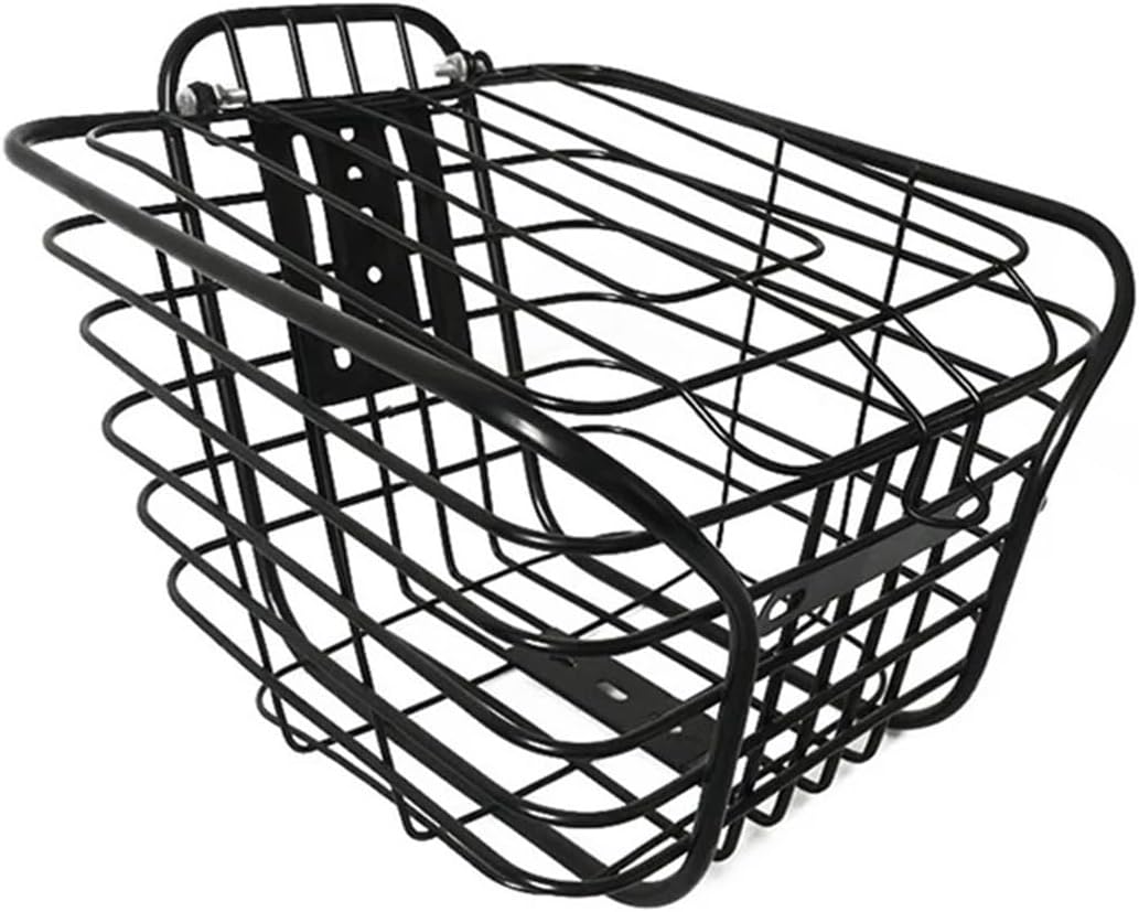Large-Capacity Metal Bike Front Basket with Cover S122911