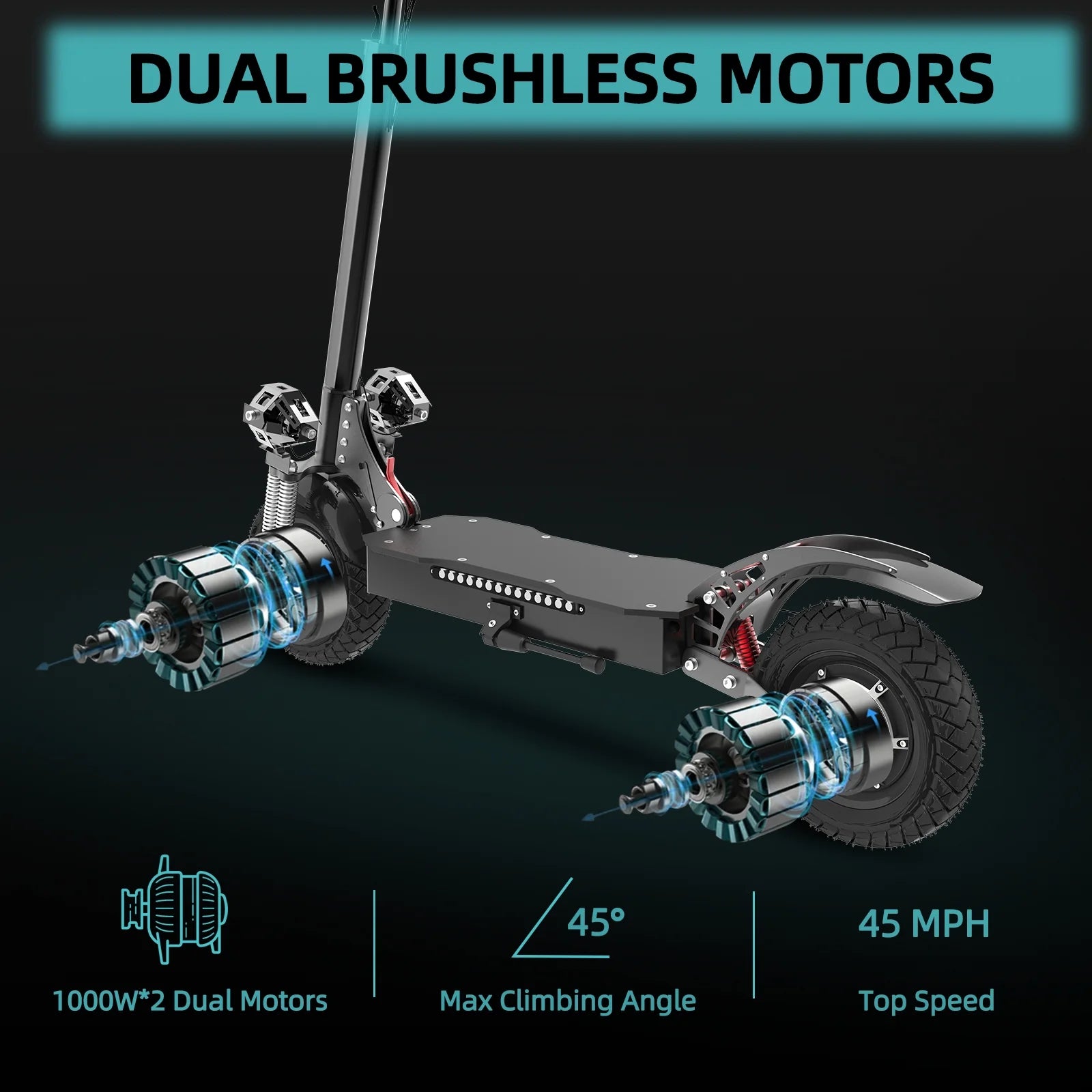 Adult Electric Scooter 2600W 45 MPH 40 Mile Range K8755