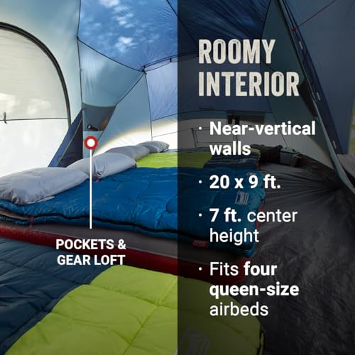8/12 Person Weatherproof Family Tent with Rainfly & Carry Bag X3081